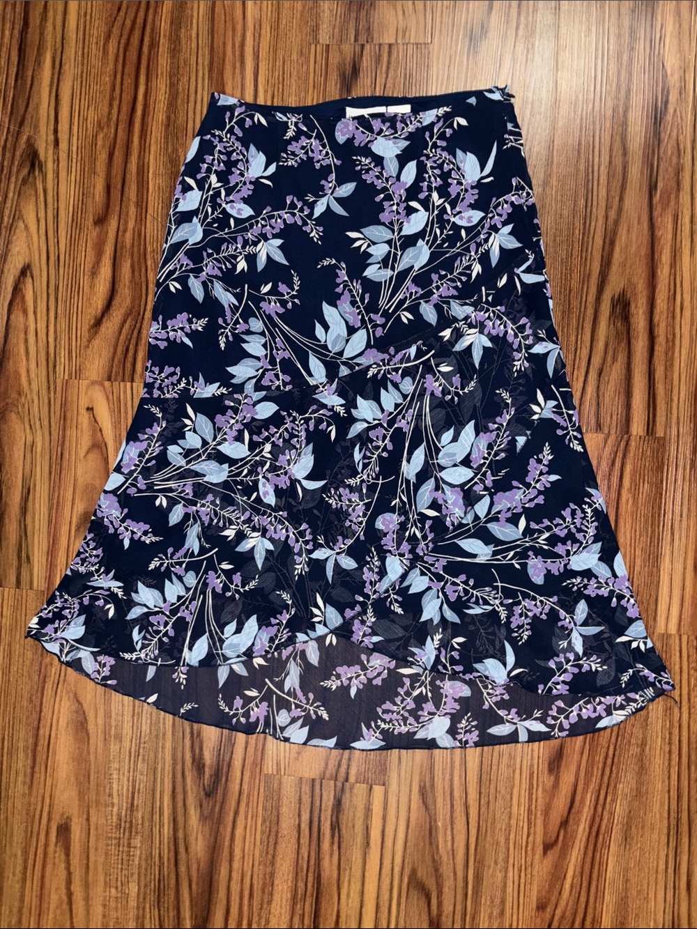 Vintage Jaclyn Smith Blue Floral Skirt